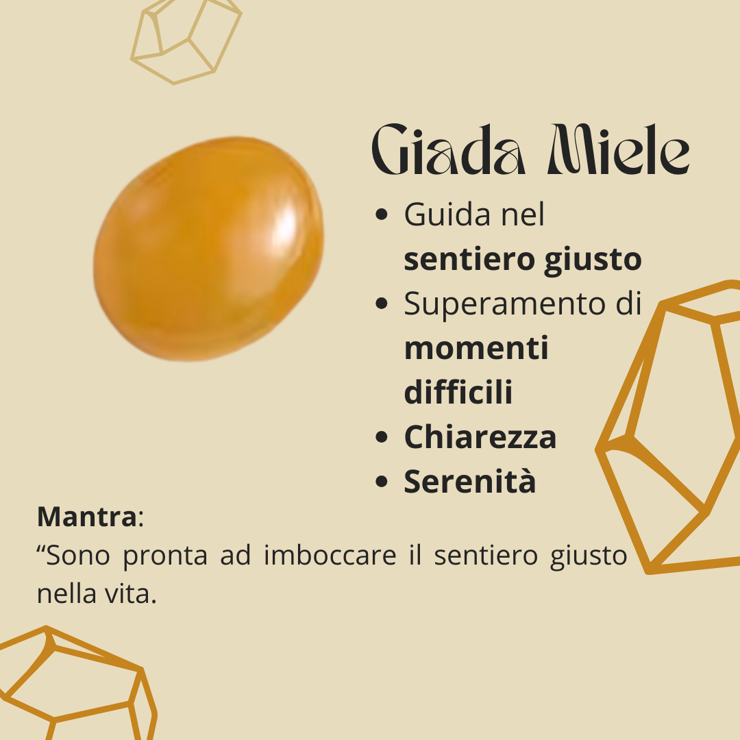 Collana Goccia in Giada Miele “Honey”