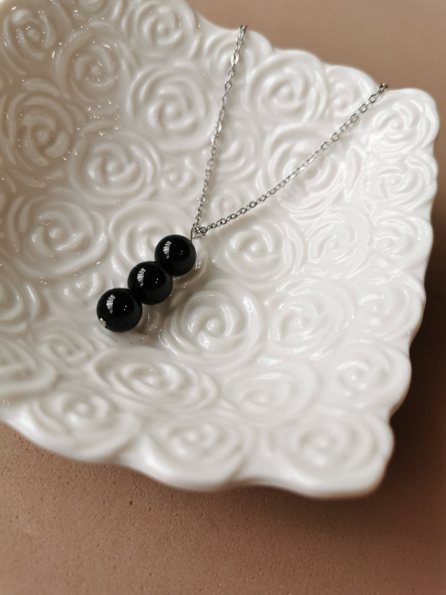 Collana in onice nera