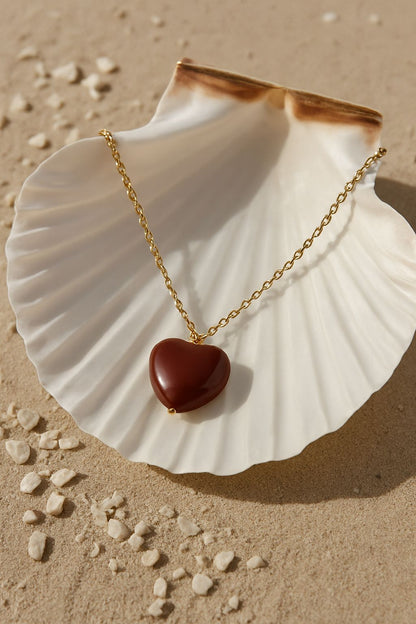 Collana a Cuore in Corniola “Victory”