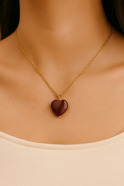 Collana a Cuore in Corniola “Victory”